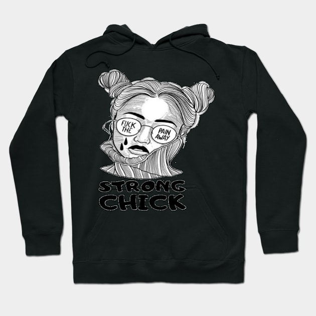 Strong Chick Woman's Hoodie by Salam Hadi